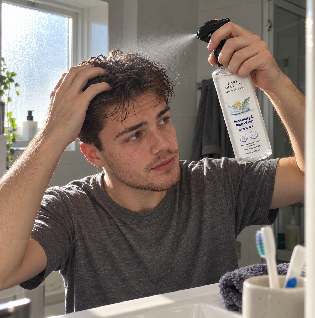 Rosemary & Rice Water Hair Spray | Non-Greasy | 200ml – NexaHealthic